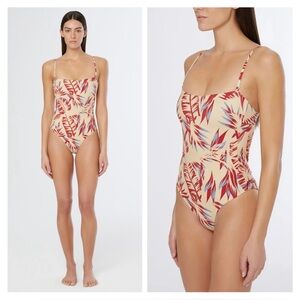 onia Estelle One Piece Swimsuit in Tan Multi
